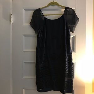 Navy J.crew collection shift dress
